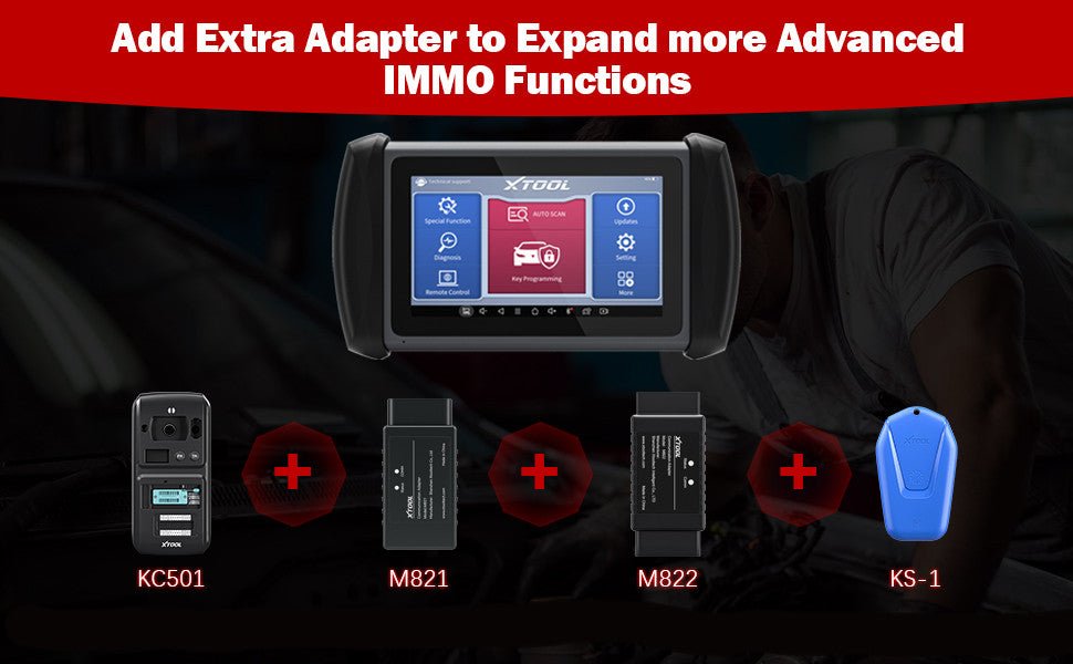 XTOOL InPlus IK618 Key Programming Tool with KC100 Programmer and EEPROM Adapter Support Bi-Directional Control, 31+ Services, OE Full Diagnos — product information