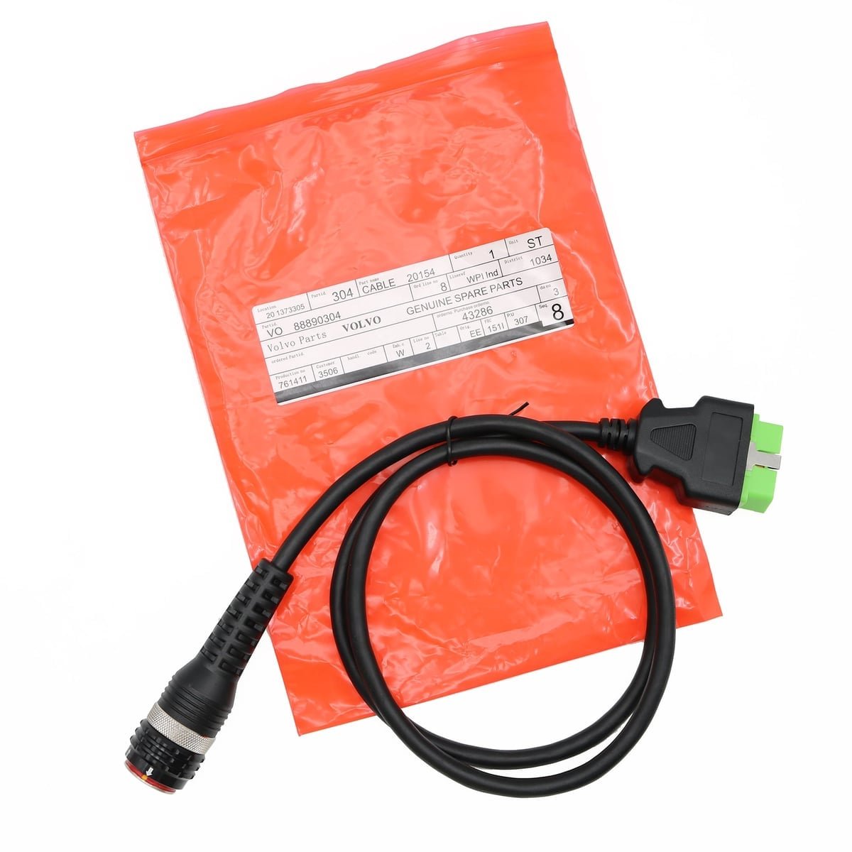 88890304 16 Pin OBD Aviation Plug Test Wire Harness Interface Main Test 16pin OBD Adapter Cable For VOLVO VocomⅡ Diagnostic Tool — detail view
