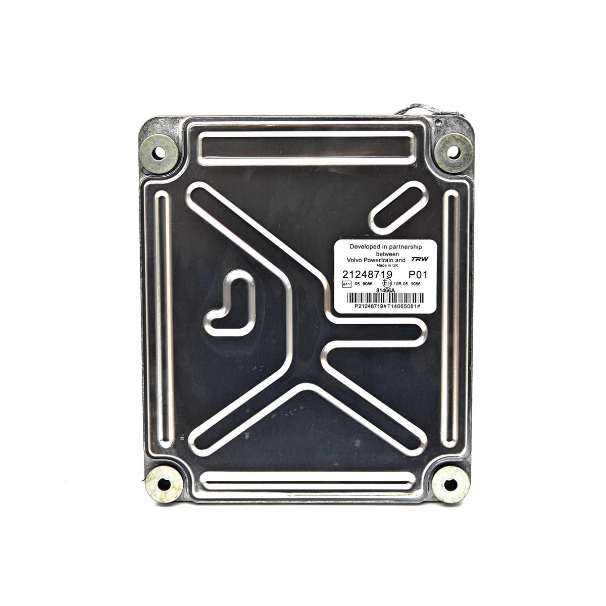 21248719 P01 Volvo engine controller module controller computer panel, ECM computer board ECU electronic control unit — detail view