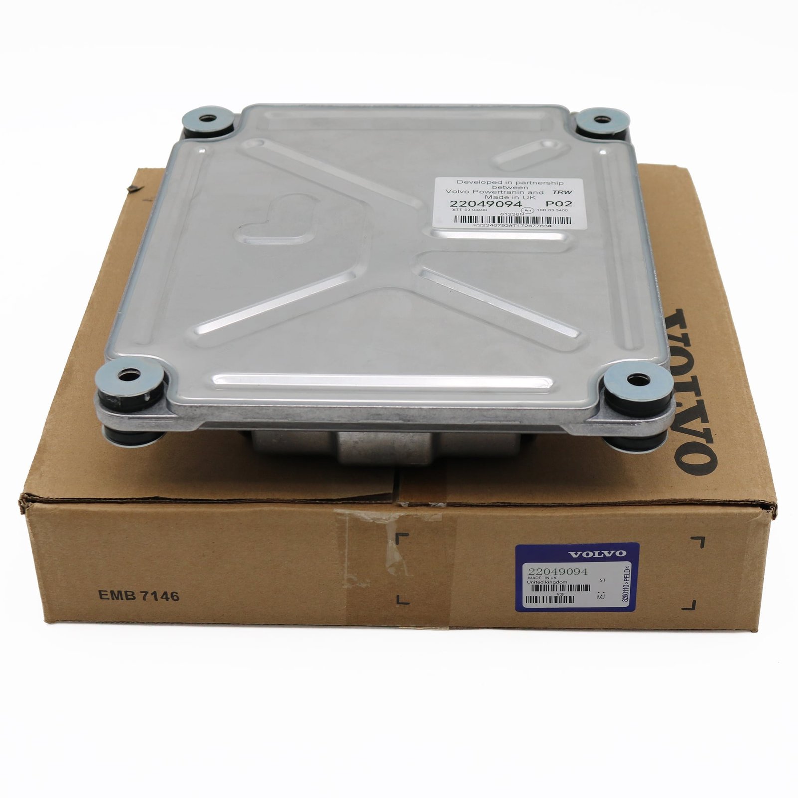 22049094 P02 Engine ECU Controller Computer Panel For Volvo with Program ECM computer board ECU electronic control unit — detail view