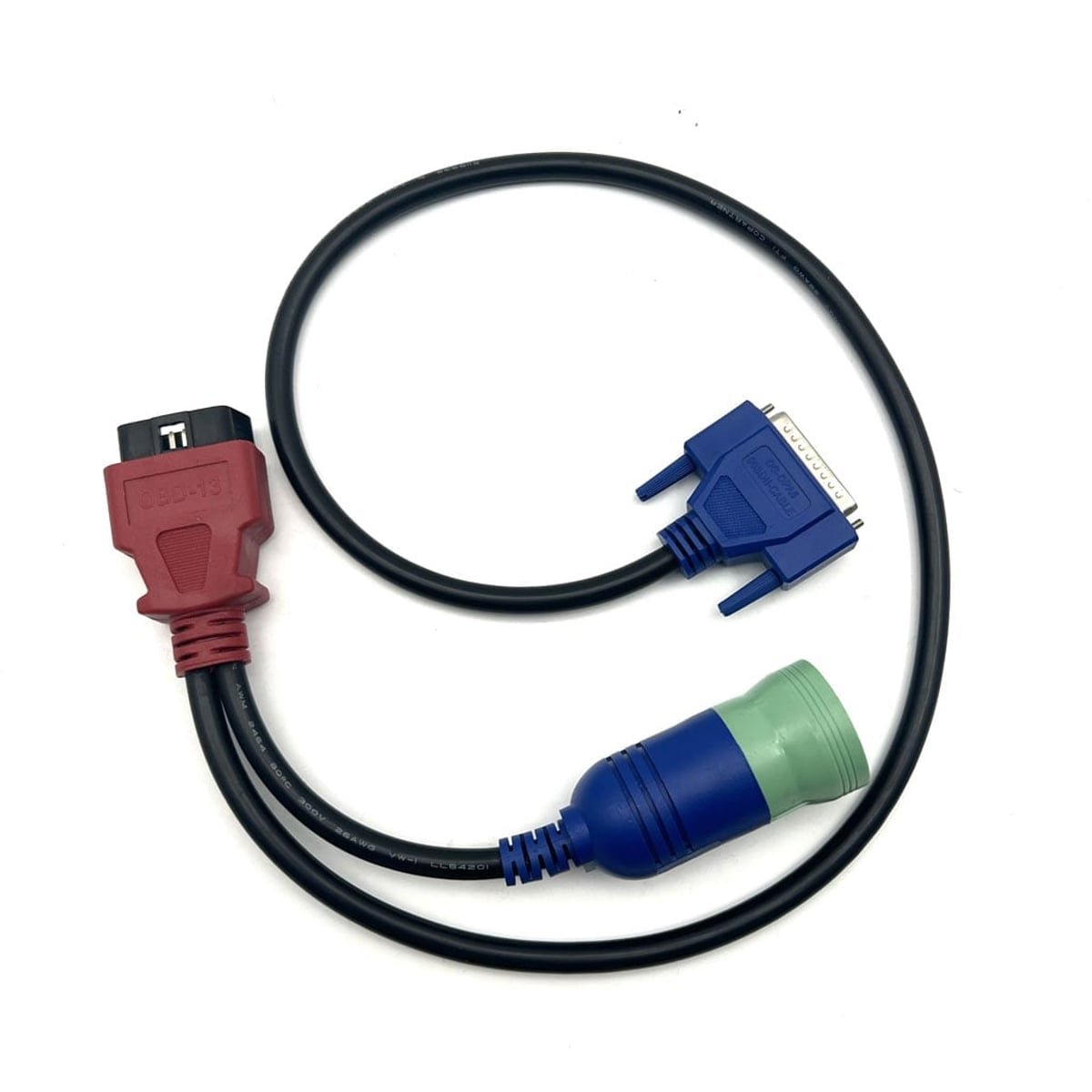 9 Pin + OBD Cable for New Holland CNH DPA5 Electronic Service Tools Agriculture Diagnostic Scanner Tool — detail view