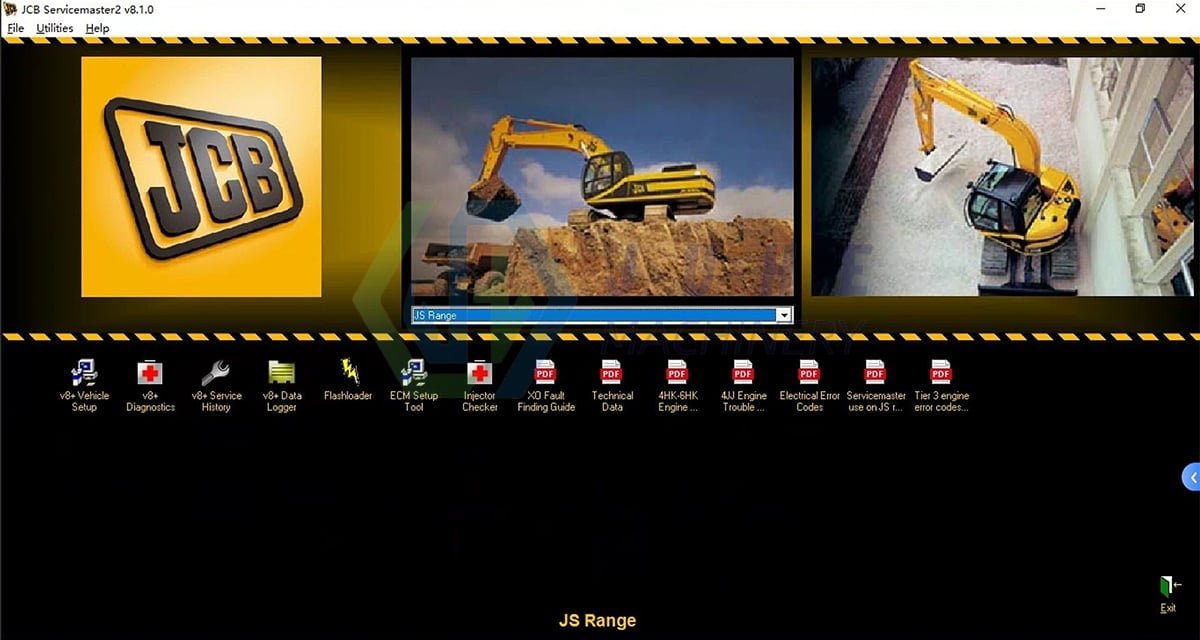 JCB Diagnostic Software Service Master 4 (23.27.7) for Excavators and Trucks — detail view