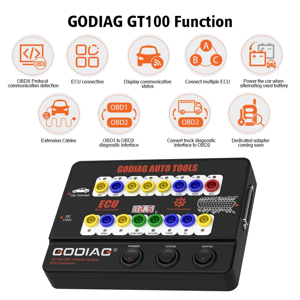 Xhorse Multi-Prog ECU and TCU Programmer with GODIAG GT100 and ECU GPT Boot AD Connector for ECU Reading and Writing — product information