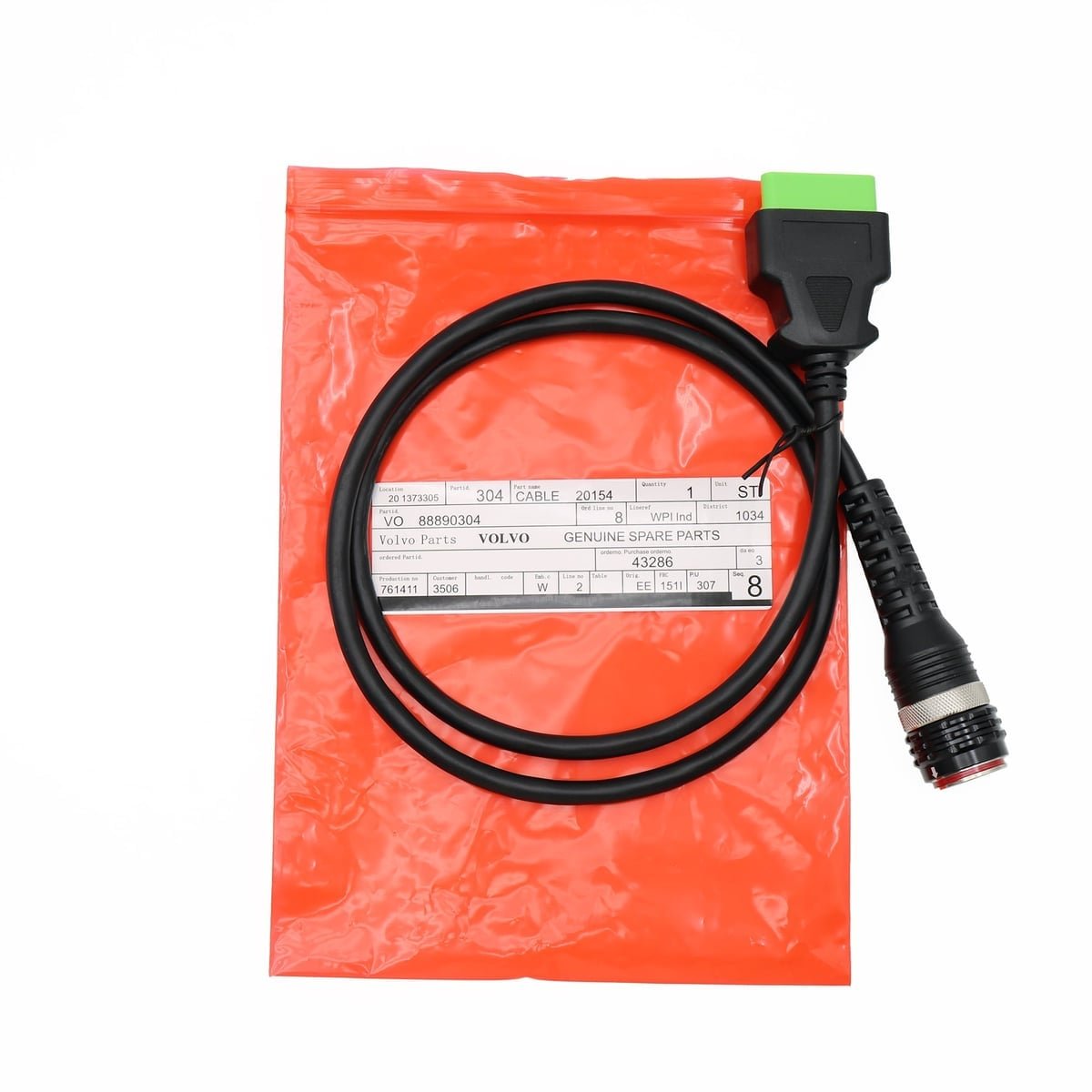 88890304 16 Pin OBD Aviation Plug Test Wire Harness Interface Main Test 16pin OBD Adapter Cable For VOLVO VocomⅠ Diagnostic Tool — detail view