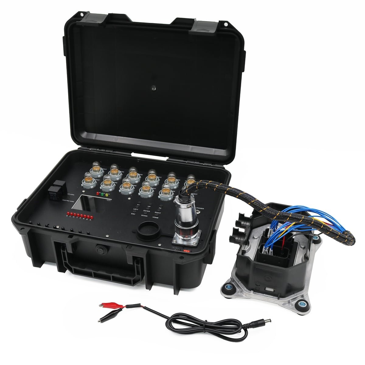 for Volvo headlight modules ECU ECM test bench Light Full Function Test Stand for Volvo light simulation test — detail view