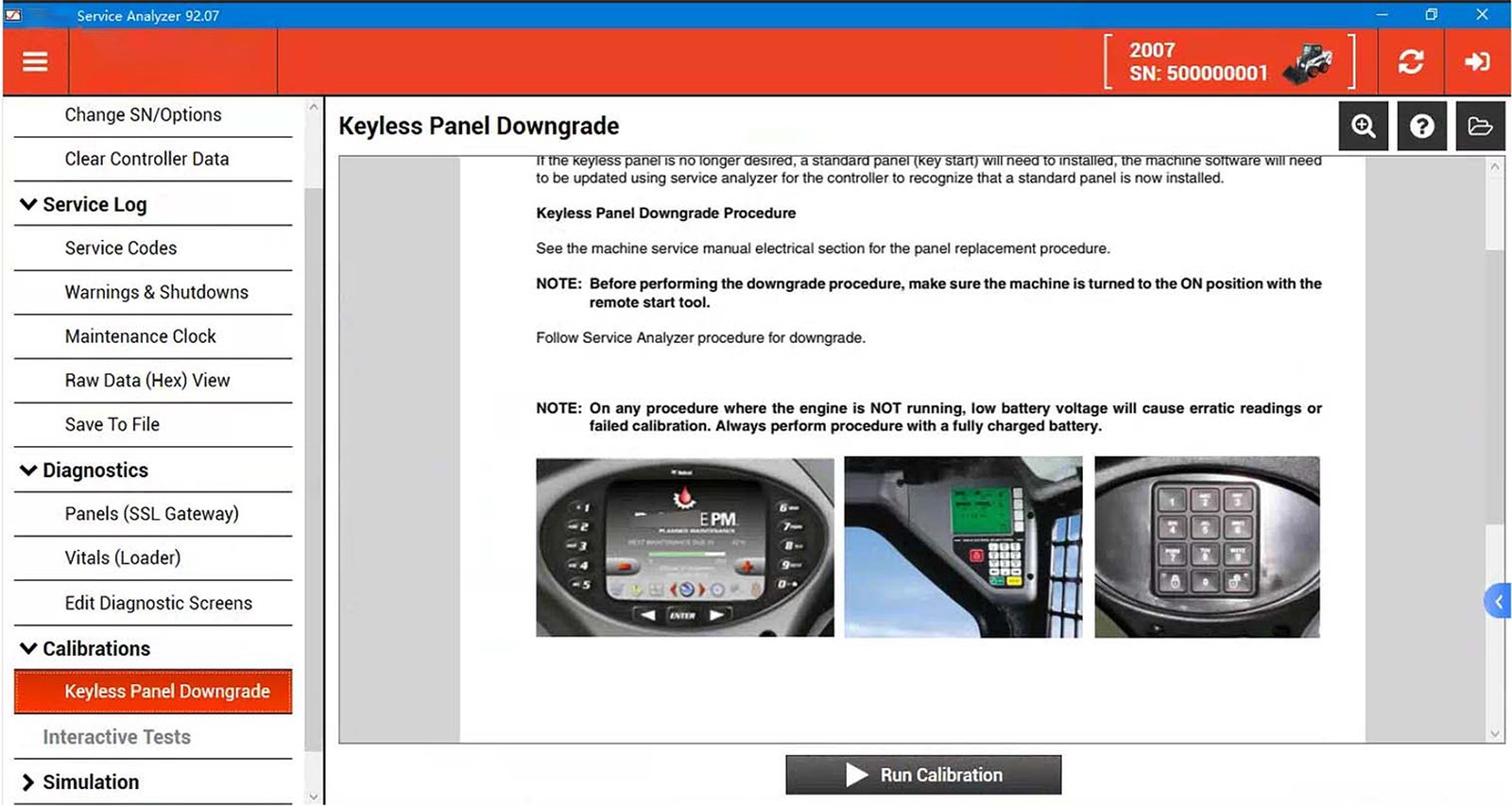 Bobcat Service Analyzer Diagnostic Tool (RST) 7277987/7260936/6693353 — detail view