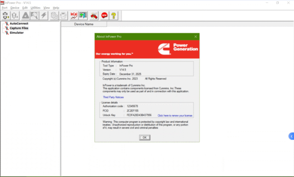 Cummins inpower software Generator set diagnostic testing software Cummins Inpower PRO 14.5 — product view