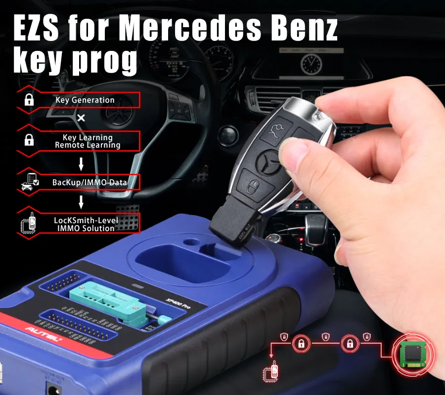 Autel XP400 Pro Key and Chip Programmer — detail view