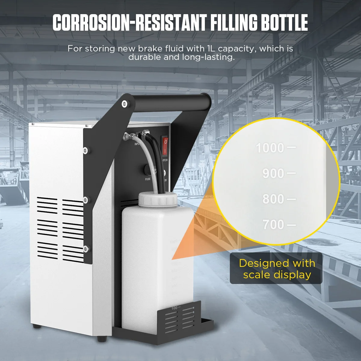 AST609 filling bottle and fluid level design