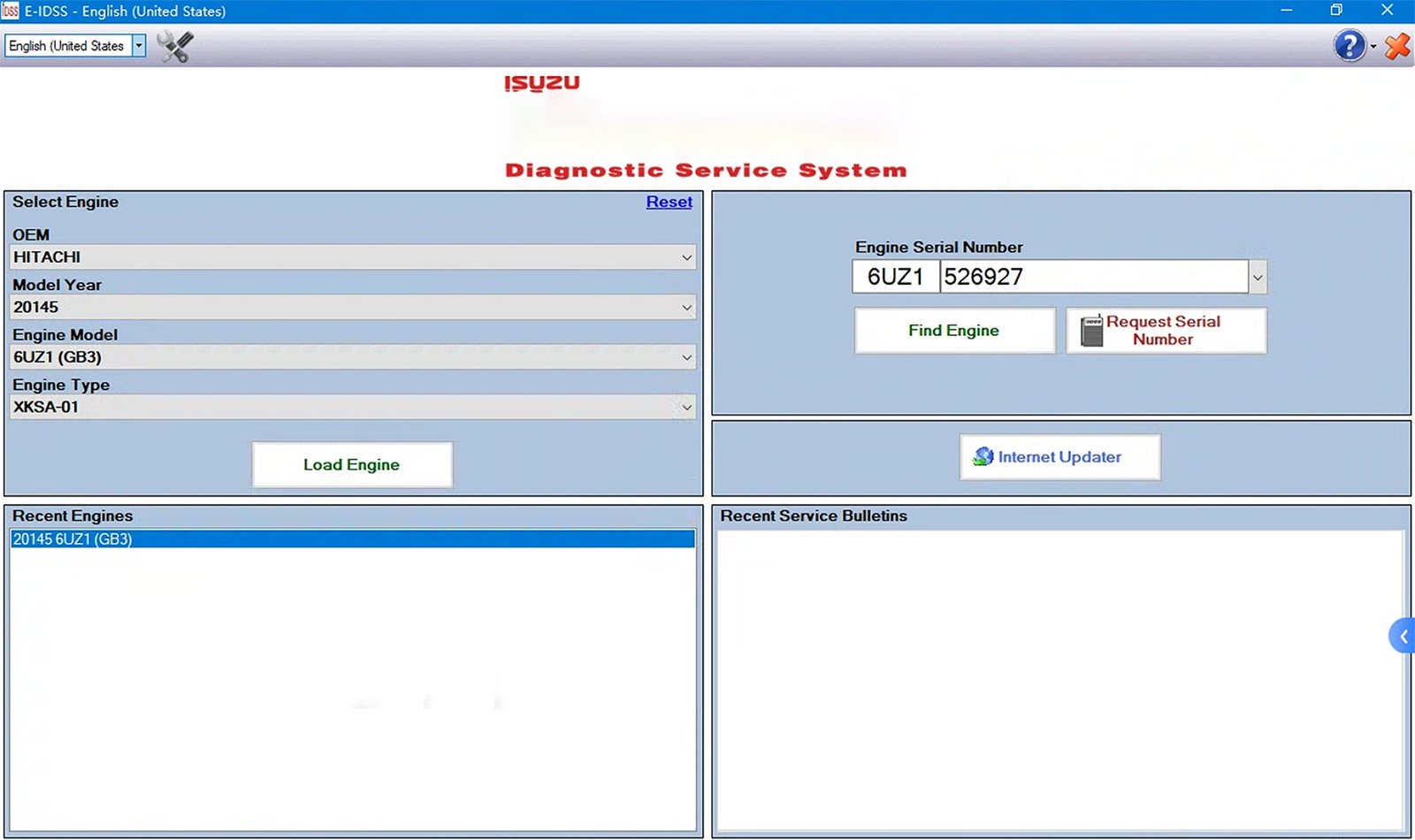 ISUZU Scan Engine Tester Diagnostic Tool with E-IDSS G-IDSS Adapter — detail view