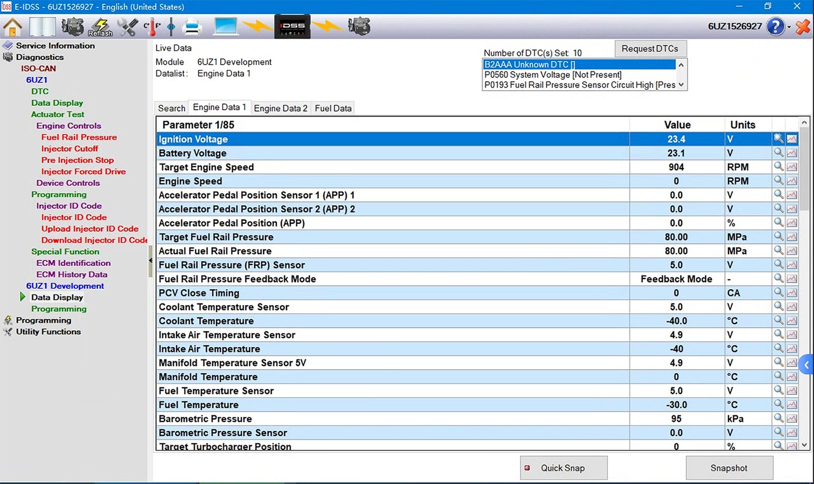 ISUZU Scan Engine Tester Diagnostic Tool with E-IDSS G-IDSS Adapter — detail view