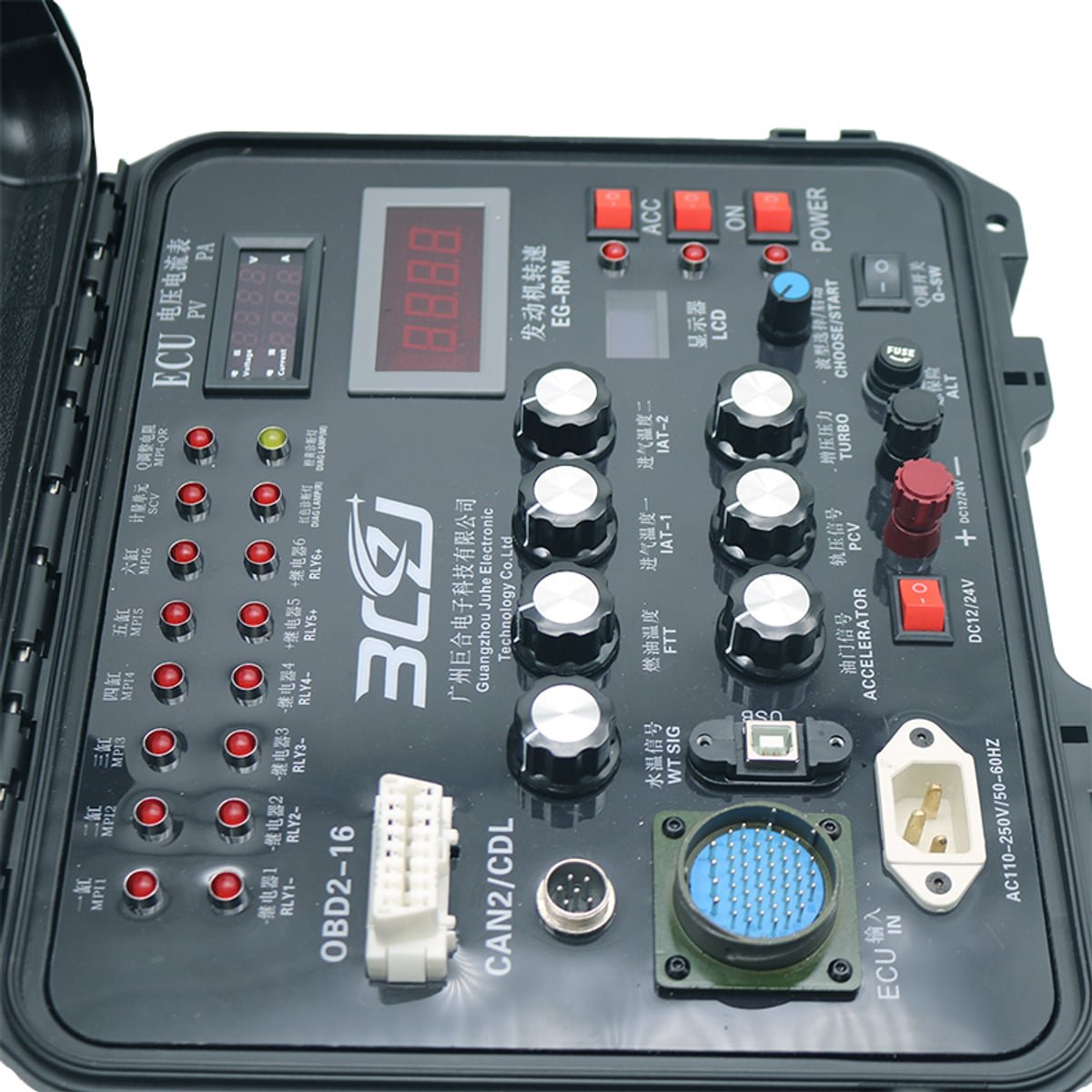 Multi functional Diesel ECU ECM Test Stand for testing Cummins Caterpillar Volvo Isuzu Doosan — detail view