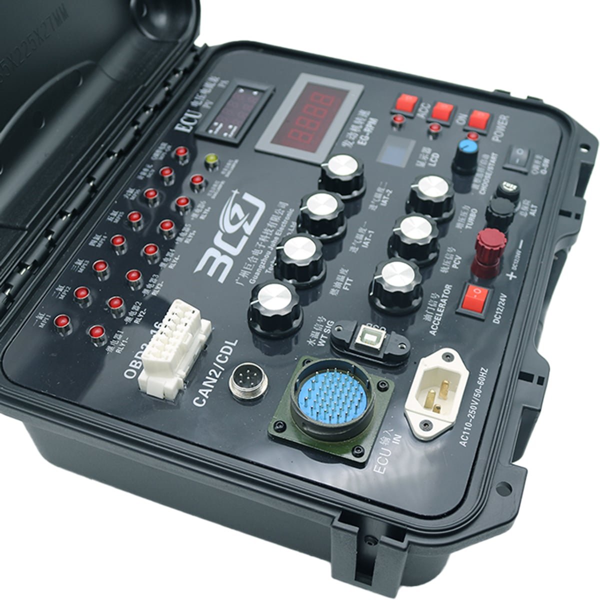 Multi functional Diesel ECU ECM Test Stand for testing Cummins Caterpillar Volvo Isuzu Doosan — detail view