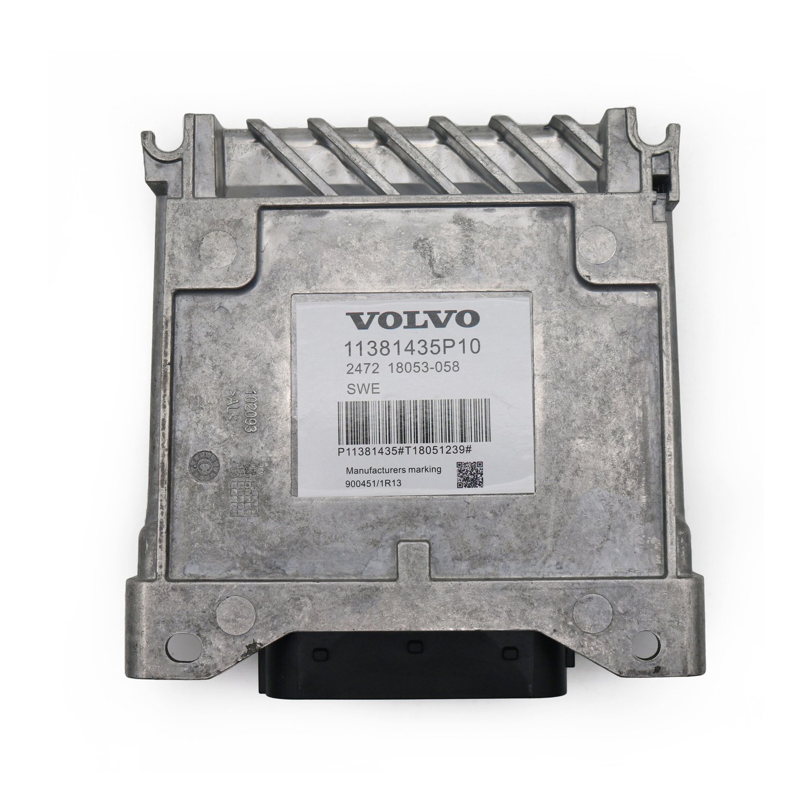 Original quality OEM 11381435 P10 Volvo engine controller module controller computer panel, with program ECM computer board ECU electronic control unit — detail view