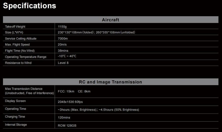 Autel EVO II Dual Rugged Bundle (640T) V3 38 Minutes Maximum Flight time — product information